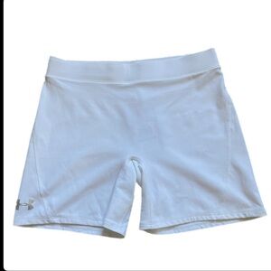 NWT Under Armour UA Ultra Mid Spandex Shorts White Size Large